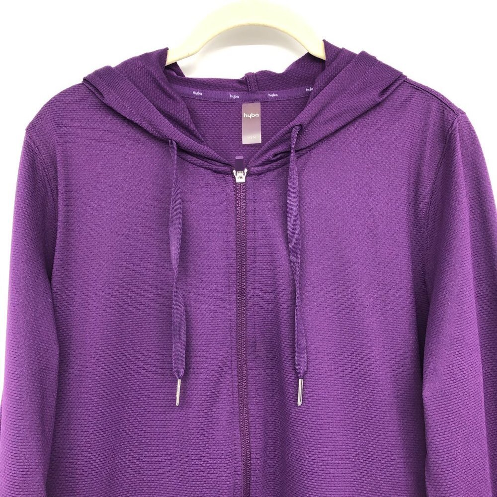 Hyba  Purple lightweight athletic zip hoodie size M - Picture 4 of 16